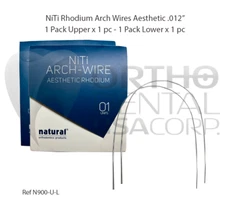 Orthodontic arch wire NiTi Rhodium Aesthetic USA Seller Orthodentalusa Corp.