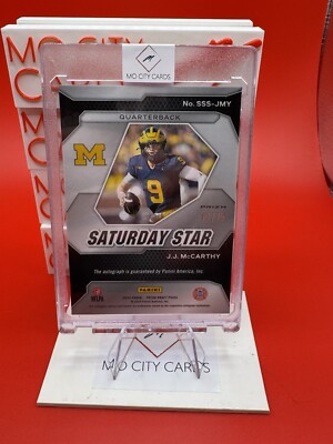 2024 Prizm Draft Picks Saturday Star J.J. McCarthy Auto /75 Orange