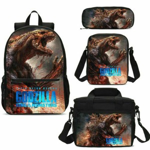 godzilla backpack and lunchbox