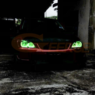 BOOMBOOST 4 Stks 131mm RGB LED Angel Eyes Koplamp Xenon... Afbeeldingen Rgb Led Angel Eyes Headlight BOOMBOOST 4-Pack 131mm Rings
