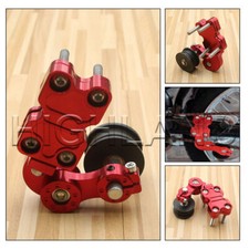 NEW Red Adjuster Chain Tensioner Bolt On Roller Motorcycle Chopper ATV Pit Bike