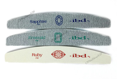 IBD JEWEL Nail FILES - 3 counts of  IBD Sapphire/Ruby/Emerald-  Pick Any Kind