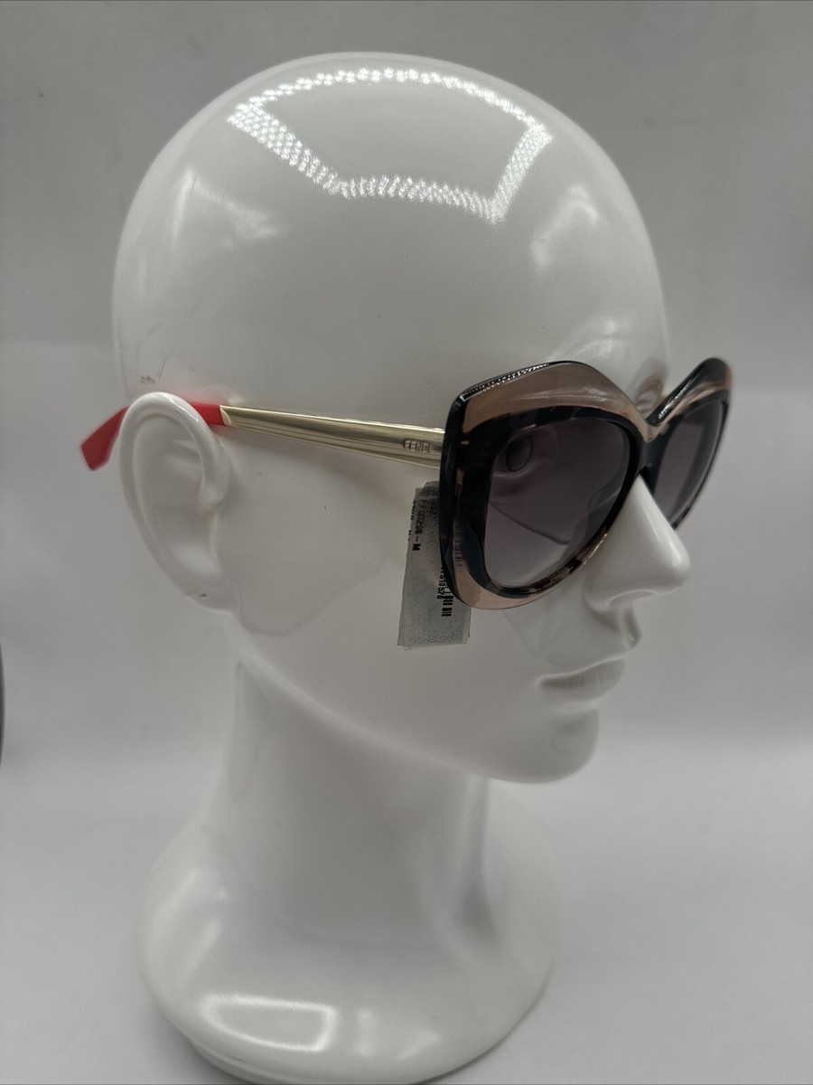 Fendi FF0029/S 7NP Womens Tortoise Translucent Oversized Butterfly Sunglasses Genuine Fendi FF0029/S 7NP N3 Womens Brown Oversized  main image 3