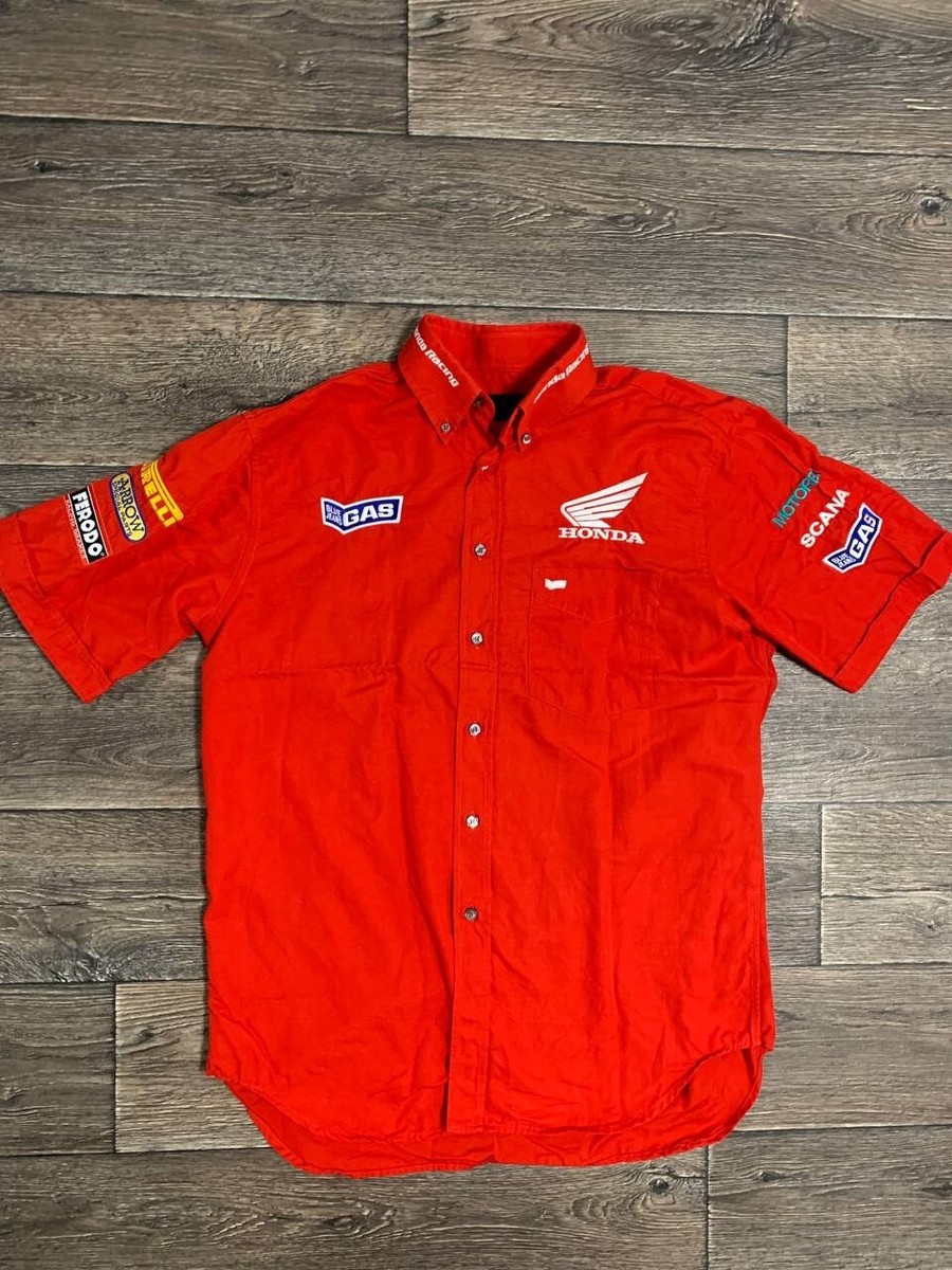 vintage gas honda racing shirt size M | eBay
