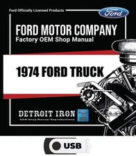 1974 Ford Truck Factory OEM Shop Manuals on USB
