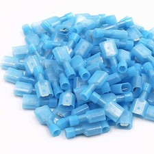 10-200PCS Nylon Male Insulated Crimp 16-14AWG Wire Terminal Spade Connector 1/4"