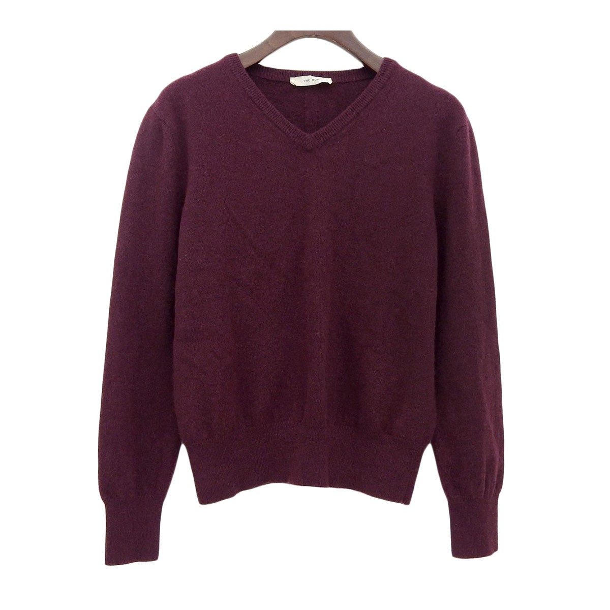 FILA THE ROW V maglia collo donna bordeaux 【A】