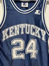 STARTER Basketball Jersey - KENTUCKY WILDCATS - 24 - JAMAL MASHBURN - L/XL - 90s