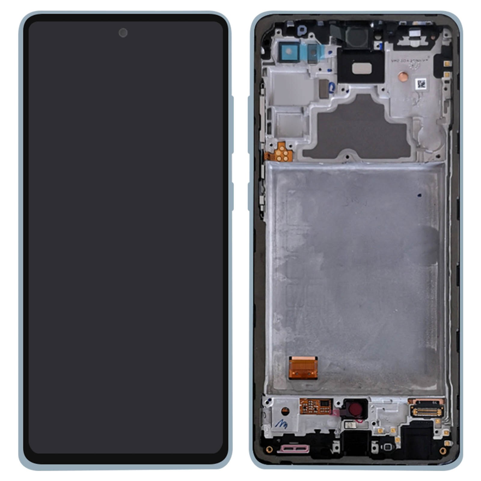 Écran Galaxy A72 Service Pack dalle haut de gamme bleu