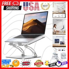 Ergonomic Adjustable Laptop Stand for Desk, Dual Foldable Computer Riser with...
