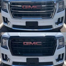 For Gmc Yukon Xl 2021-2024 Trim Illusion 5-pc Gloss Black Main Grille