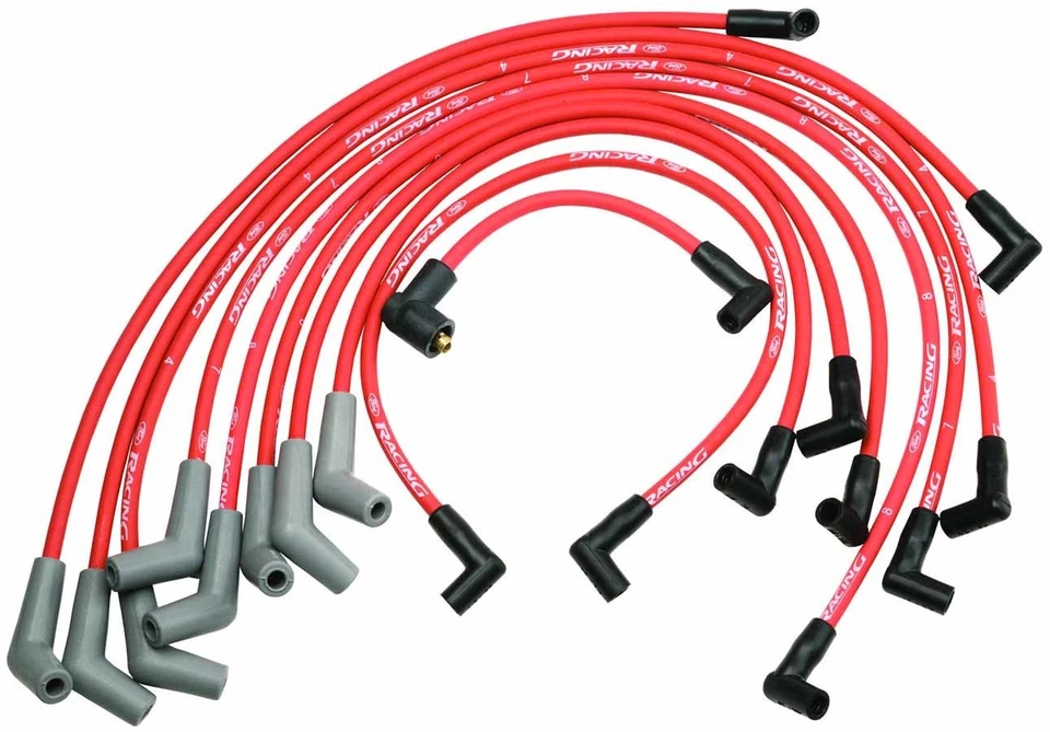 Kit de cables de bujía Ford FRDM12259-R301 rojo 9 mm se adapta a bloque pequeño Ford Performan Foto 2 de 4