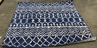 NAVY IVORY 5'-0'' x 5'-0'' Broken Thread Rug, Reduced Price 1172683873 TUL270N-5SQ