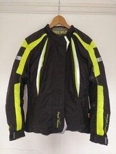 frank thomas dri-viz women's motorbike jacket size M black and hi-viz