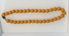 Authentic Vintage Orange Mustard Yellow glass/resin Bead Necklace Jewelry — photo 7