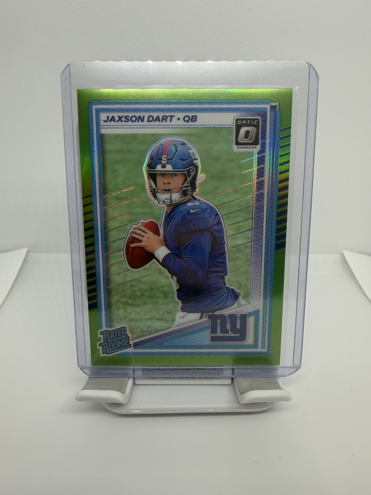 2025 Panini Donruss Optic Jaxson Dart Rated Rookie Lime Green /50 #273 (CLEAN)