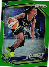 2025 Panini Prizm WNBA #95 JJ Quinerly Green Prizms-RC