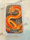 #500 - Color Lucky Dragon Bar - Huǒyàn Silver Bar 1 Troy Oz .999 Fine Art Bar #2