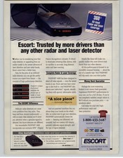 1998 Vintage Print Ad Escort Passport Radar Detector Magazine Advertisement Art