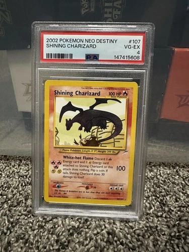 2002 POKEMON NEO DESTINY #107 SHINING CHARIZARD PSA 4