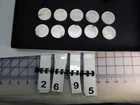 10, American Silver Eagles, 1oz Fine Silver, 87,88,89,92,93,00,01,02,04,05