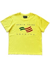 Denim Tears America T Shirt Yellow XL USA Made Streetwear Graphic Tee