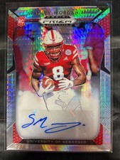 2019 Prizm Stanley Morgan Jr. (Hyper Prizm) Nebraska Rookie Auto # 10/75