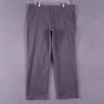 Lee Extreme Motion Pants Mens 36 X 29 Gray Straight Fit Tapered Leg Chino