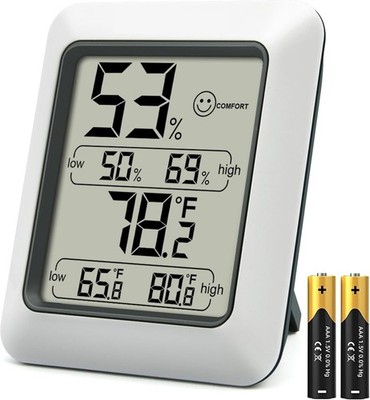 Digital LCD Heimthermometer Thermometer Hygrometer Luftfeuchtigkeit Min Max °C/°F