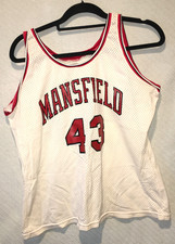 Vintage RAWLINGS JR MISS 15/16 Basketball MANSFIELD #43 Throwback White Jersey