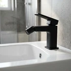 Square Bidet Tap Mixer Faucet Black Single Lever Monobloc