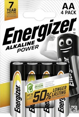 Energizer Alkaline Power Mignon AA 1,5 V, 4er Pack  Batterie
