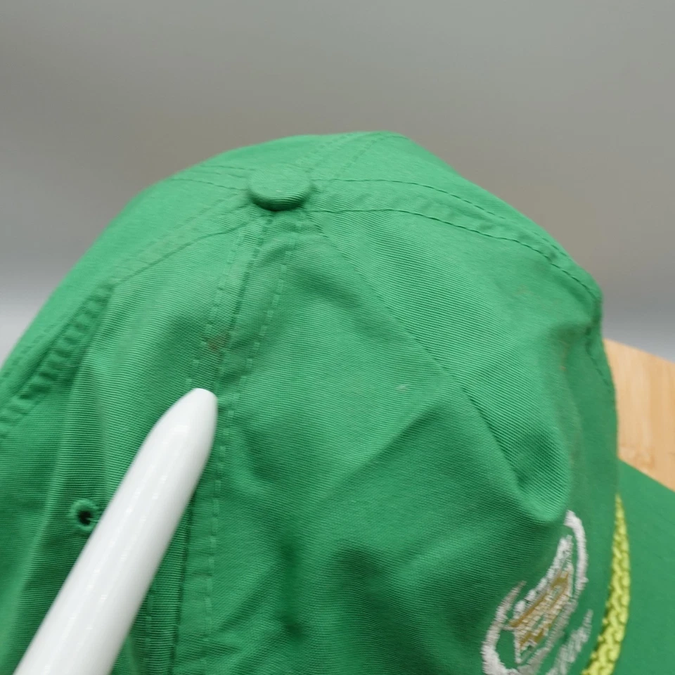 Sombrero Cadillac vintage años 80 cuerda logotipo bordado ajustable defecto verde Foto 4 de 4
