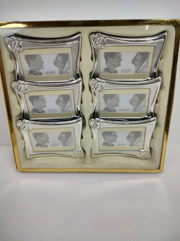Conjunto de 24 porta-cartões/quadros corações promessas de casamento Lenox em excelente estado usado - Imagem 3 de 4