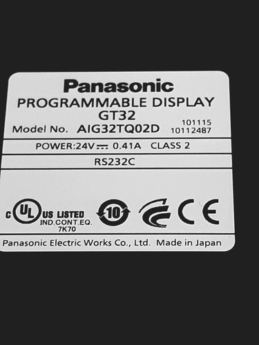 Panasonic A1G32TQ02D Programmable Display 5.7" - Picture 6 of 9