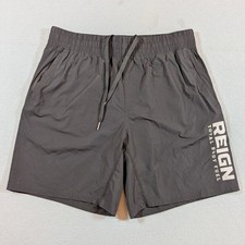 Barbell Apparel Athletic Shorts Mens Large Black Reign Total Body Fuel Gym