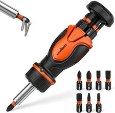 Multi 8-in-1 Magnetic Adjustable Ratchet Screwdriver Set: Mini Short Screwdrive