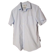 Goodfellow  Co Men's Button-Up Shirt Size Medium Light Blue Slim Fit Cotton