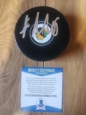 OLLI MAATTA BLACKHAWKS SIGNED AUTOGRAPHED PUCK COA BAS BECKETT #S17884