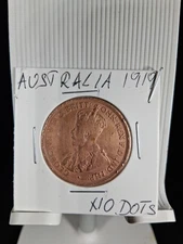 1919 AUSTRALIA 1 LARGE PENNY NO DOTS XF