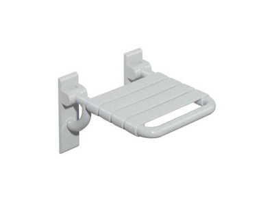 HEWI Serie 801 Klappsitz mit Gabelgelenk 345 x 408 mm reinweiß 801.51.200.99
