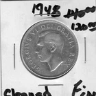 1948 Canada 50 Cents Silver Coin - Cleaned Fine