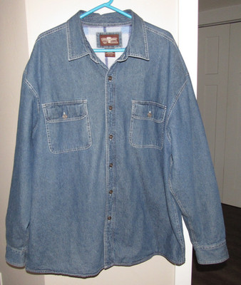 Levi Strauss & Co Men's Flannel Lined Denim Shirt Jacket Size XXL Blue