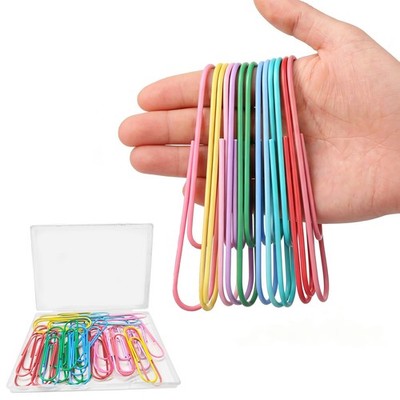 40 Pack Jumbo Clips, 4 Inch 100mm Large Size, 8 Assorted Colors Cute Multicol...