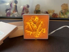 USB Night Light with Case - Custom Made - Saxophonist Keep Swingin'