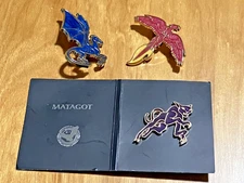 HARRY POTTER Wizarding World Creature Pins Set Phoenix Thestral Matagot on Card