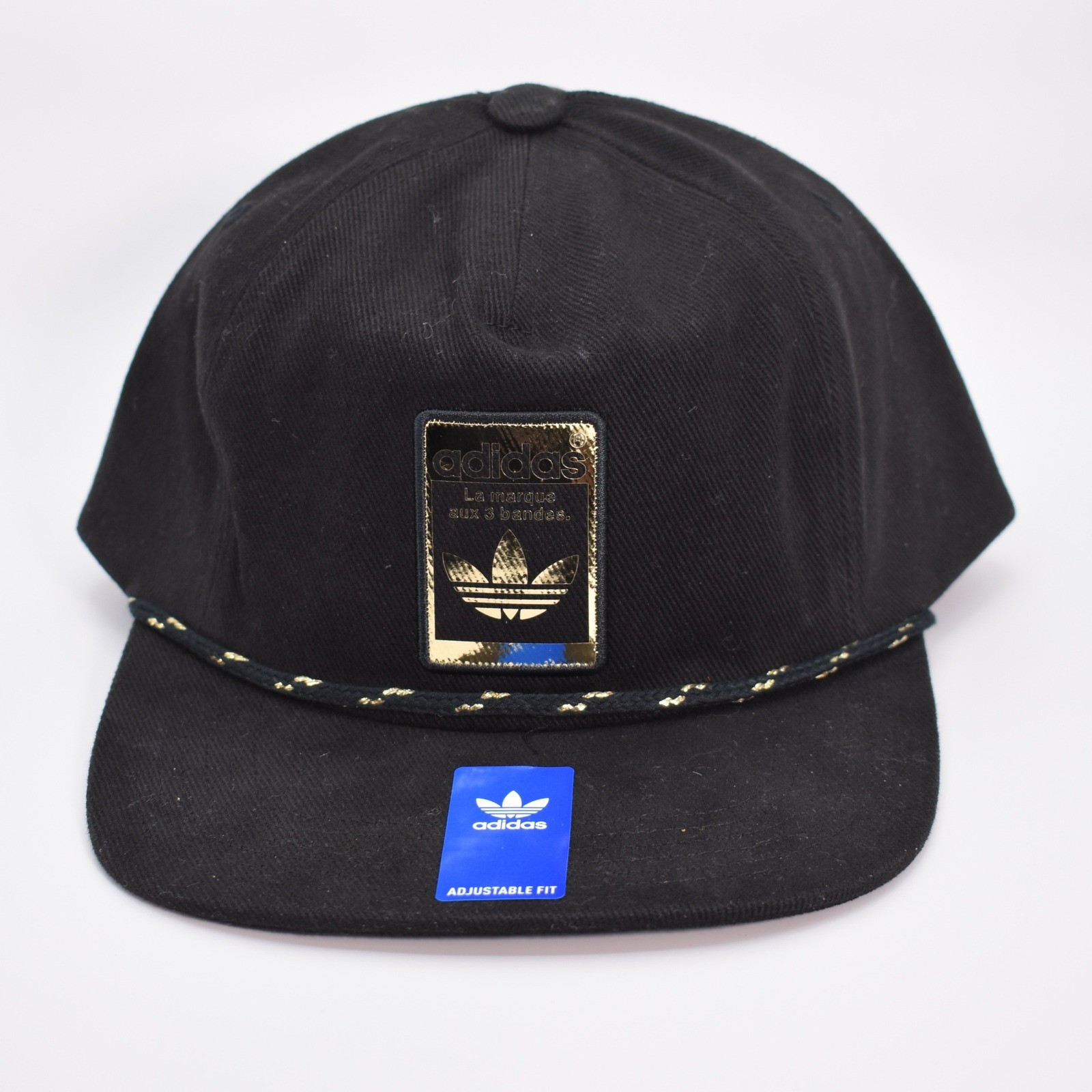 adidas Originals 5-Panel Limited Strapback Cap Hat Black Gol