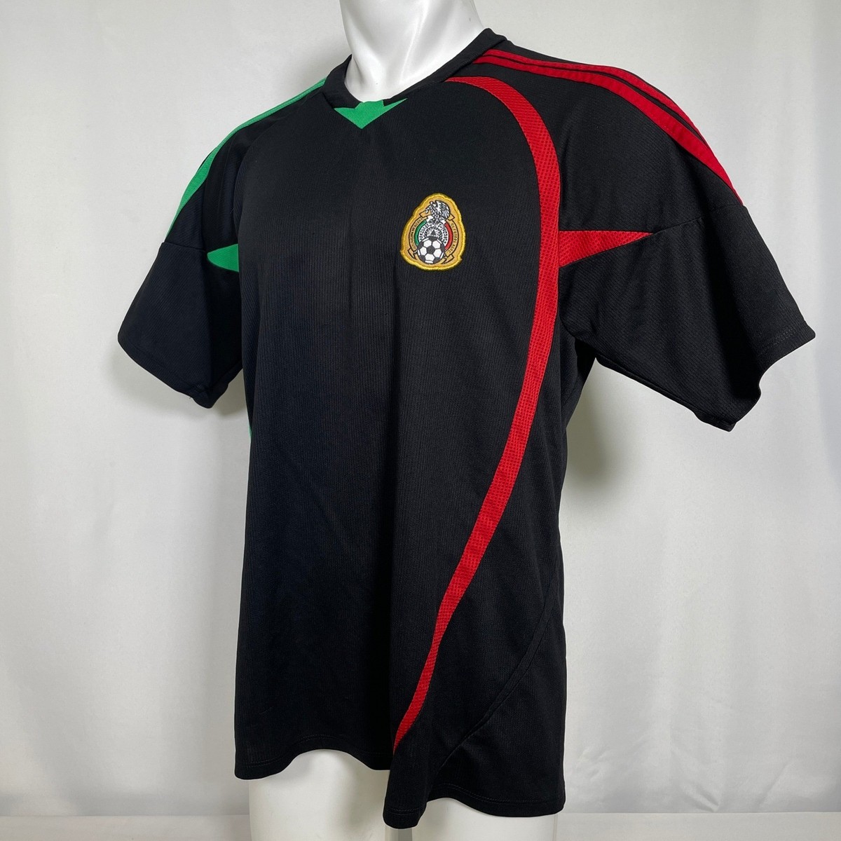 サッカー　ゲームシャツ　　ユニホーム　FMF レア　メキシコ VTG Mexico National Team FMF Crest Black Soccer Jersey Men's LARGE