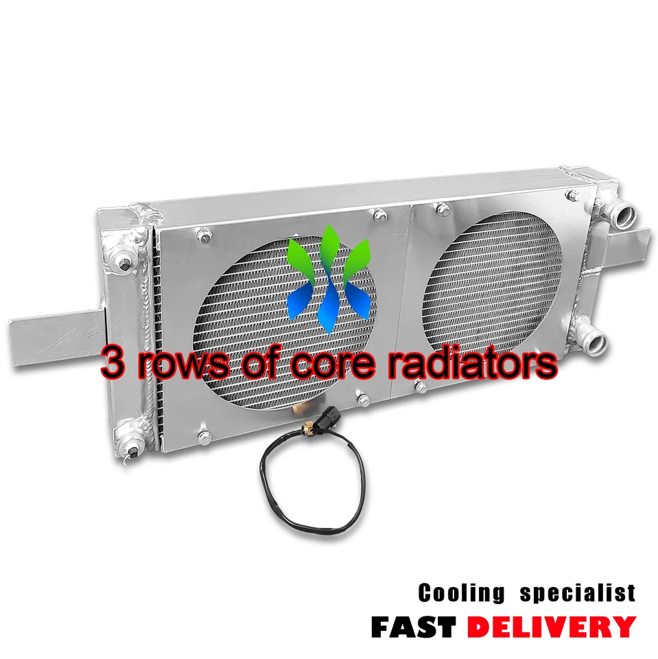 Universal Pocket Tucked Aluminum Radiator For Honda Civic CRX - RH249525 3 Rows - Image 2 of 4