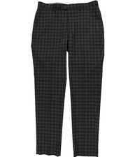 bar III Mens Slim Fit Stretch Check Dress Pants Slacks